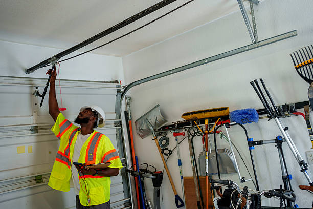 Professional Garage Door Installation technician working in Marco Island, FL